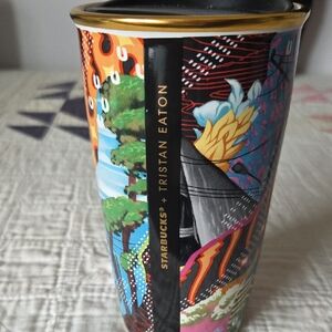 Starbucks Multicolor Travel Mug by Tristan Eaton